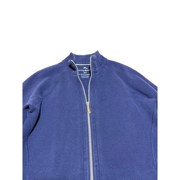 Tommy Bahama Blue Full Zip Sweater | Women's  Round Neck S/P - Picture 4 of 9